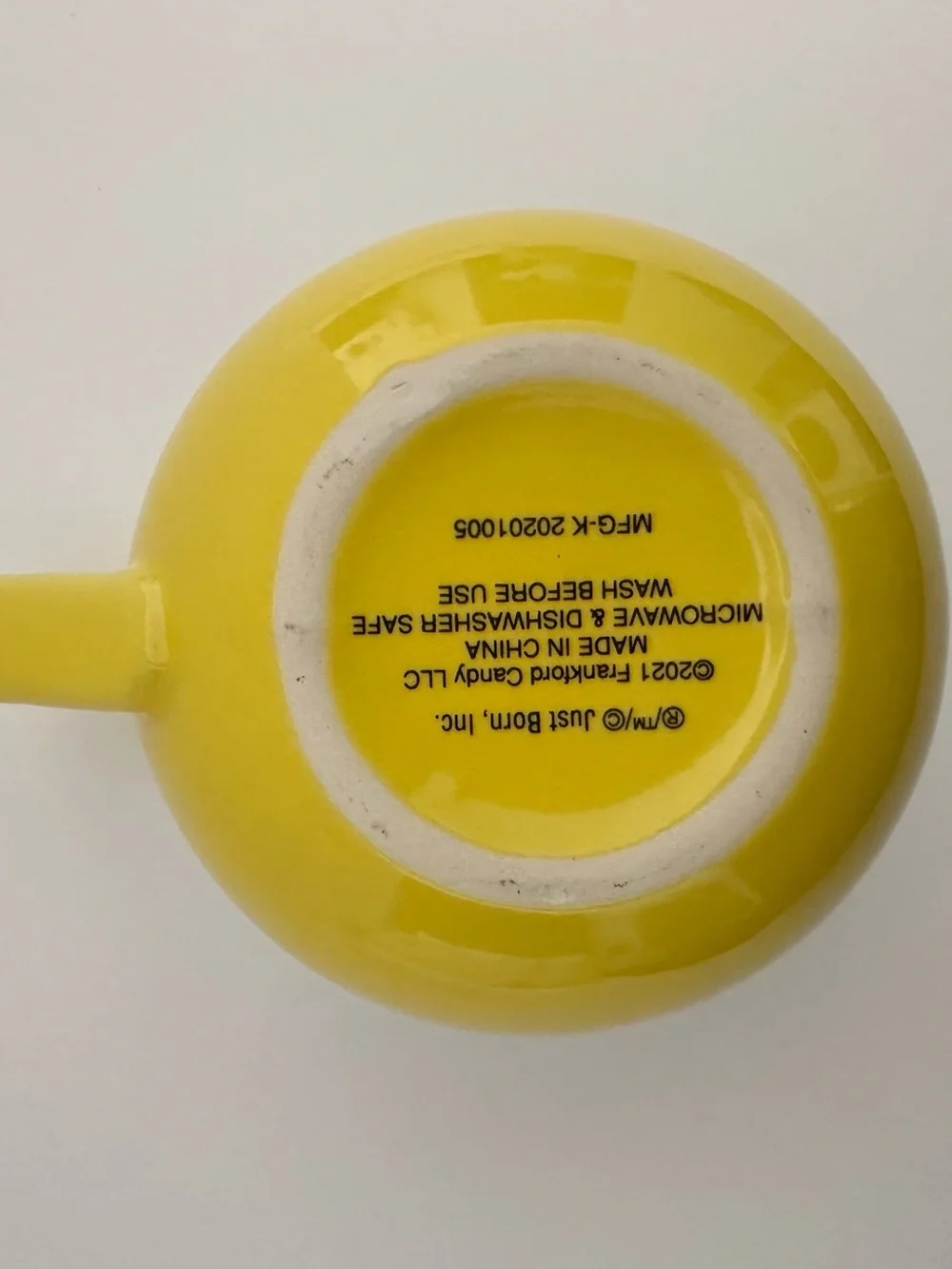 Peeps Yellow Ceramic Mug with Bunny & Chick Graphics